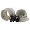 (2 Pack) Edison Screw (E27 / ES) Lampholder (Light Bulb Socket) in White Thermoset Plastic (Bakelite) with Shade Ring and 10mm Threaded Entry