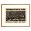 Wee Blue Coo Map Fort Worth Texas 1886 Framed Wall Art Print