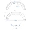 ProPlus 1 x mudguard plastic trailer 10 inch mudguard 620 x 238 x 172