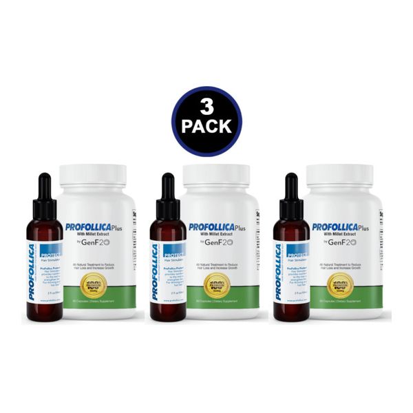 Profollica Plus with Millet Hair Loss Prevention & Regrowth Supplement 3-PACK