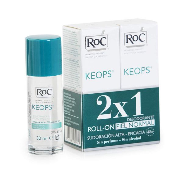 RoC Keops Deodorant Roll-On, 2-Pack, 30 ml