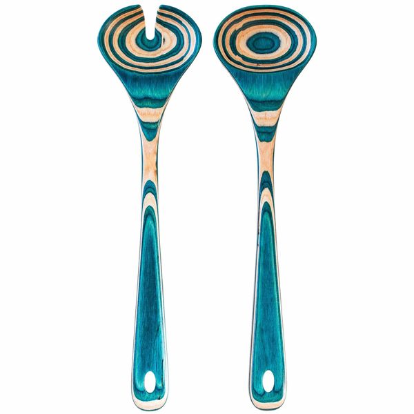 Baltique Mykonos Collection Wooden Salad Serving Utensil Set, 11-3/4" Long, One Pair