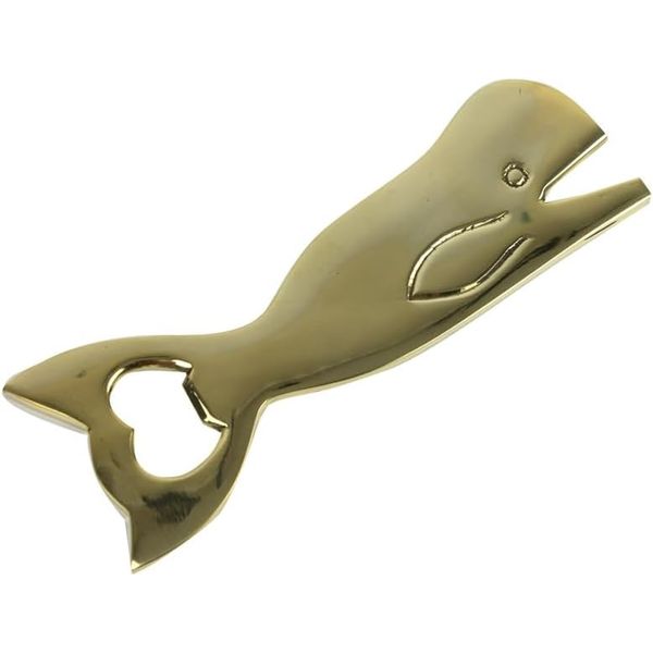 Nauticalia Whale Bottle Opener, Brass, 19cm