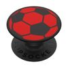 Gray Red Soccer Ball PopSockets Standard PopGrip