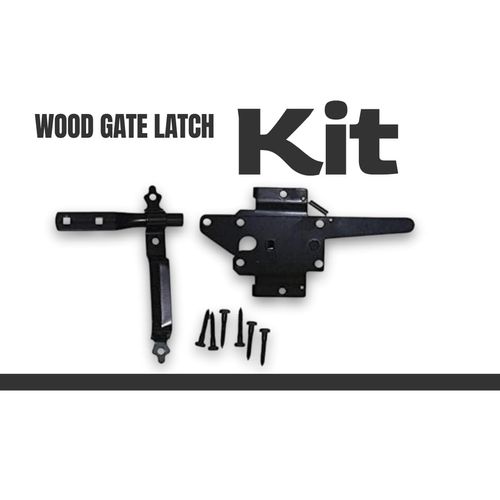 Kiavetta 9″ Self‑Closing Wood Gate Latch with Handle – Lockable Both Sides, Powder-Coated Aluminum, Includes Wood Screws – Pool‑Safe, Modern Finish