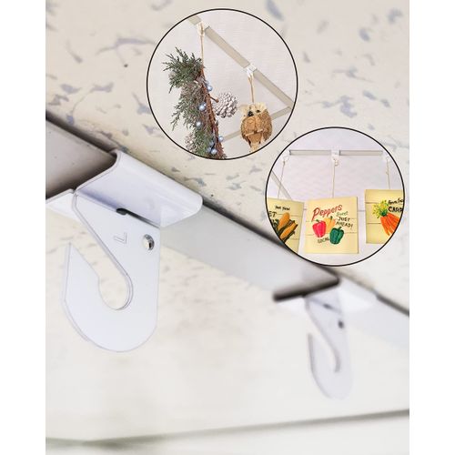 NACETURE Drop Ceiling Hook for Hanging – 25 Pack Ceiling Decorations Ceiling Hanger on Drop Suspended Ceiling Tile Hook Ceiling Clips for Classroom Grid for Office Home Stores Wedding (25 Pack)