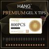 Hang Premium Version Flex-Gel X Tips Box - Square Short (800ct)
