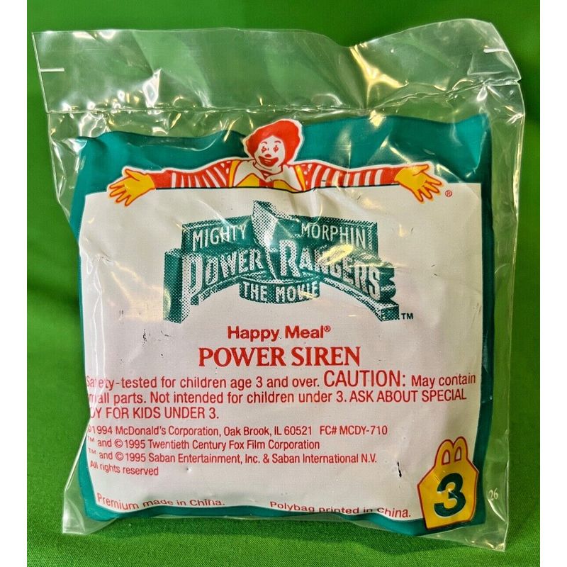 1994 Power Rangers The Movie # 3 McDonalds Happy Meal Toy - Power Siren ...