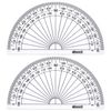 Plastic Protractor Math Protractors 180 Degrees, 4 Inch, Clear, Pack of 2