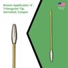 Brown Applicator, 6", Triangular Tip, Serrated, Cooper