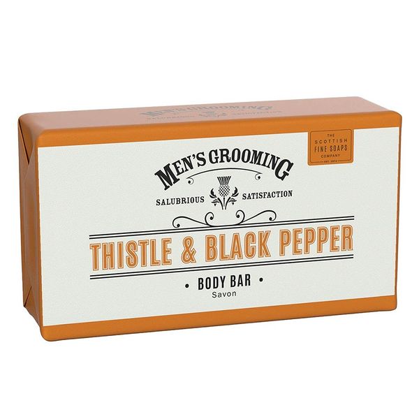 Men's Grooming by Scottish Fine Soaps Thistle & Black Pepper Body Bar 2 x 220g