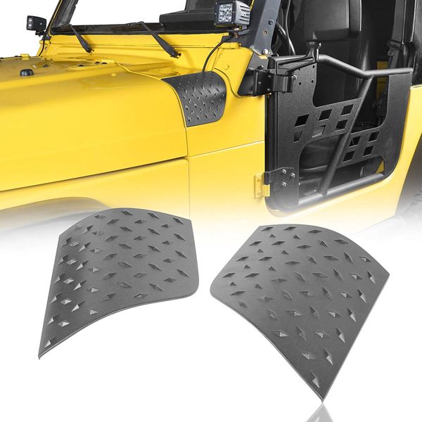 Hooke Road TJ Cowl Body Armor Cowling Cover Corner Guards Matte Black for Jeep Wrangler TJ 1997-2006