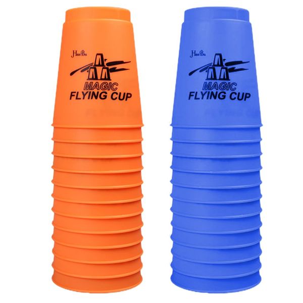 NHPY Stapelbecher,Spiel,Speed Stacking Cups (Blau&Orange) zum Geschwindigkeitstrainingsspiel Speed-Challenge-Wettbewerb Party Spielzeug 24 Stück