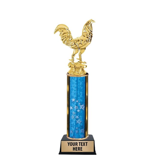 10" Fighting Rooster Trophies - Customized Rooster Trophy Awards Prime