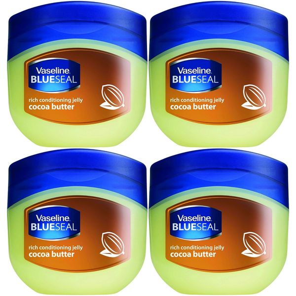 Vaseline Rich Conditioning Petroleum Jelly, Cocoa Butter, 3.4 Ounce (Pack of 4)