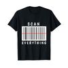 Funny Scan Everything Barcode Scanner Cashier T-Shirt, black, s