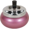 5.5" Large Metal Spinning Ashtray - Metallic Glitter Rounded Bottom (Pink)