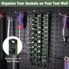 WORKPRO Magnetic Socket Organizer, 1/4-Inch Drive Aluminum Alloy Socket Rail NEW