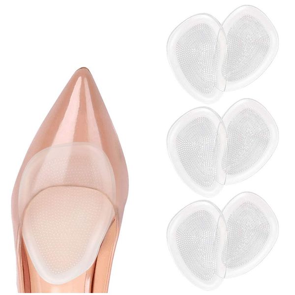 URAQT High Heels Pads, 3 Pairs Metatarsal Pads for Women, Reusable Ball of Foot Cushion, Forefoot Gel Insoles Prevent Blisters and Calluses