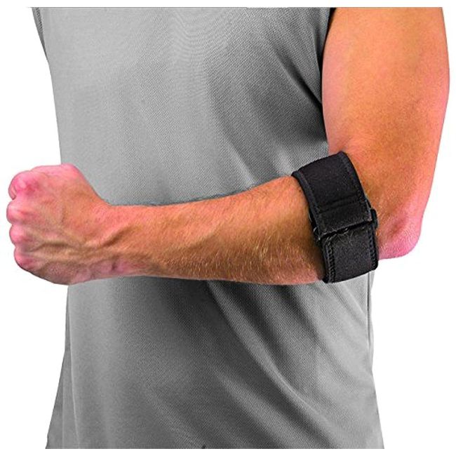 MUELLER Tennis Elbow Support w/gel pad, Black, OSFM