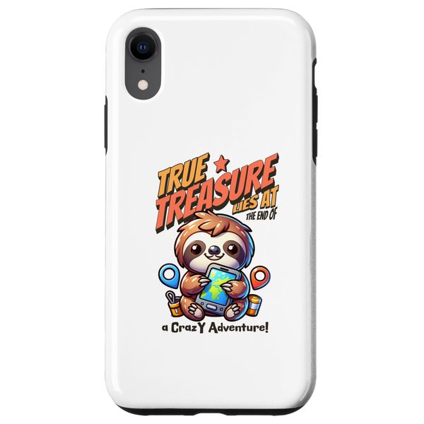 iPhone XR Funny Geocaching Sloth GPS Location Tracker Treasure Hunter Case