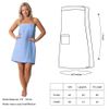 Robe Direct Quick Dry, Lightweight Waffle Spa/Bath Wrap with Adjustable Closure & Elastic Top (Light Blue, XX-Large)