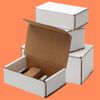 The Boxery Corrugated Mailers White Tuck Shipping Boxes (7x3x2)