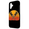Retro Sunset Field Lacrosse Stick Player Hülle für iPhone 16