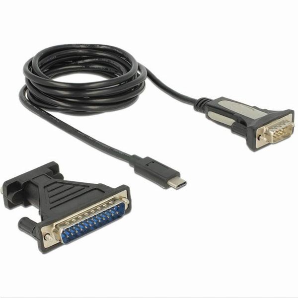 DeLOCK Adapter USB Type-C > 1 x Serial DB9 RS-232 + DB25 Adapter