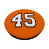 Number 45, 45 in Black, White and Gray PopSockets Swappable PopGrip
