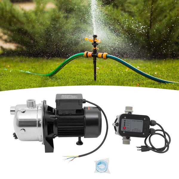 1200 GPH 1.5 HP 115V Shallow Well Pump Garden Booster Jet Pump With Controller