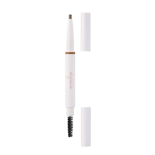 Anelia Natural Additive-Free Eyebrow Pencil, Hypoallergenic, Soap Off, Produced by Hinana Yoshikawa, 0.006 oz (0.17 g), Light Brown