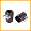 Partuto 4pcs AN16 Hex Hose Finisher Clamp Adapter Fitting Black for Car Replacement