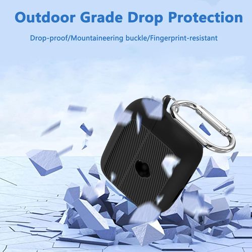 SKPY Premium Silicion Shockproof Case Compatible with Skullcandy Mod with Anti-Lost Carabiner Cleaning Tools Protective Cover for Boys Girls Womens Mens