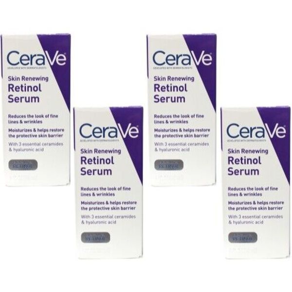4 Pack Cerave Skin Renewing Retinol Serum 1 Ounce Each
