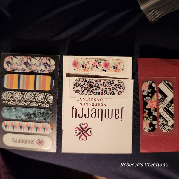 Jamberry Nail Wraps Assorted 9 Samples 9=18 Accent Nails Mixed Manicure
