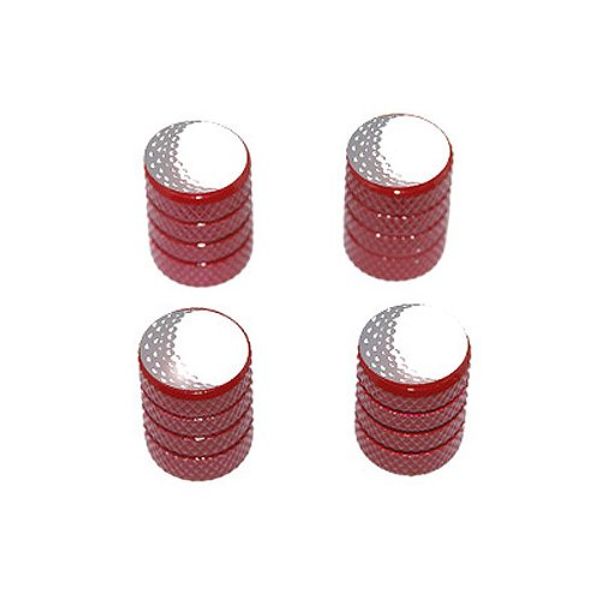 GRAPHICS & MORE Golf Ball - Golfing Tire Rim Valve Stem Caps - Red