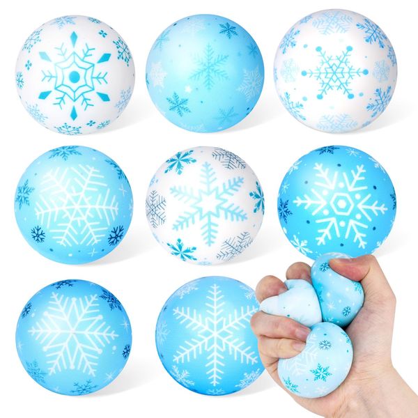 LovesTown 24PCS Christmas Stress Balls, 2 Inch Hand Exercise Balls Foam Squeeze Balls for Party Birthday Kids Adults