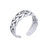 Jewelco London Rhodium Silver Celtic Knot Toe Ring