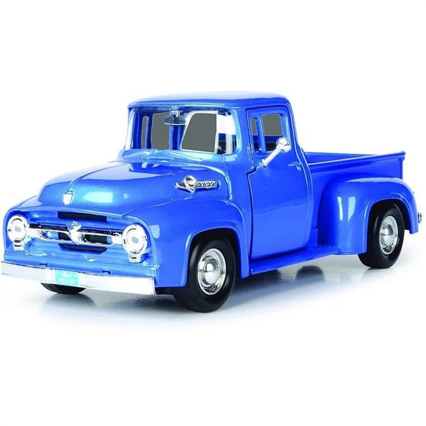 1956 F-100 Pickup Truck Blue Metallic American Classics Series 1/24 Diecast Model Car by Motormax 73235AC-BL