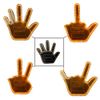 Funny Car Light Gesture Middle Finger LED Hand Light with Remote Control 4 Modes