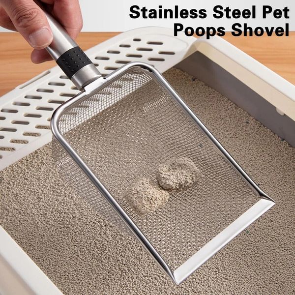 Pet Cleaning Tool Aluminum Alloy Cat Litter Scoop Stainless Steel Handle Shovel