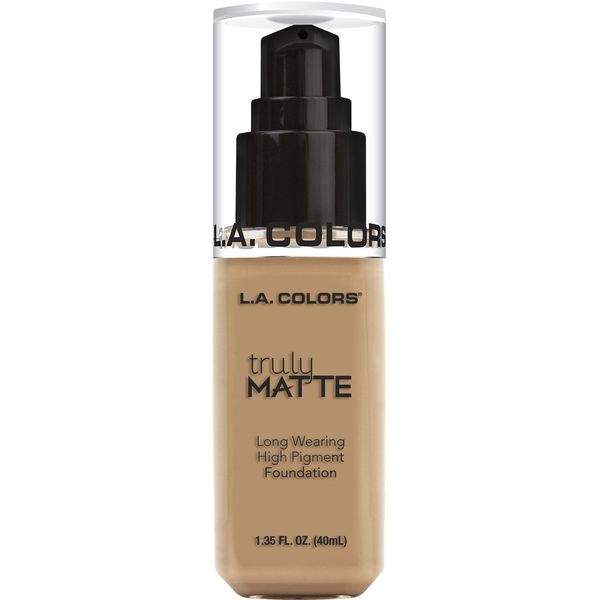 L.A. COLORS Truly Matte Foundation, Soft Beige, 1.35 Fl. Oz.
