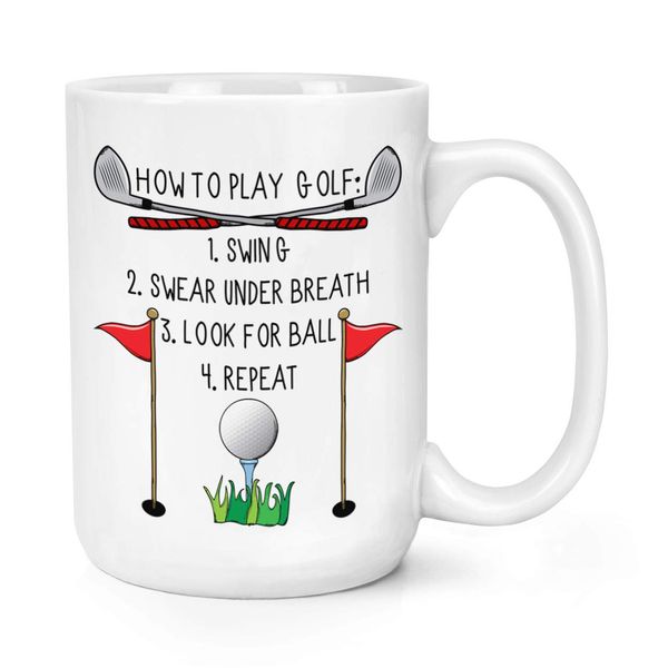 How to Play Golf 15oz Large Mug Cup
