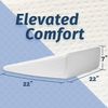 Abco Tech Bed Wedge Pillow, Memory Foam, Neck & Back Pain Relief, 7in, Washable