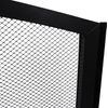 3-PANEL FIREPLACE SCREEN FOLDABLE WROUGHT METAL IRON MESH FIRE SPARK GUARD, NEW!