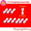 10 Pcs 1/4-1/4 Quick Connect Straight Fitting Connector Push In Ro Water Filter