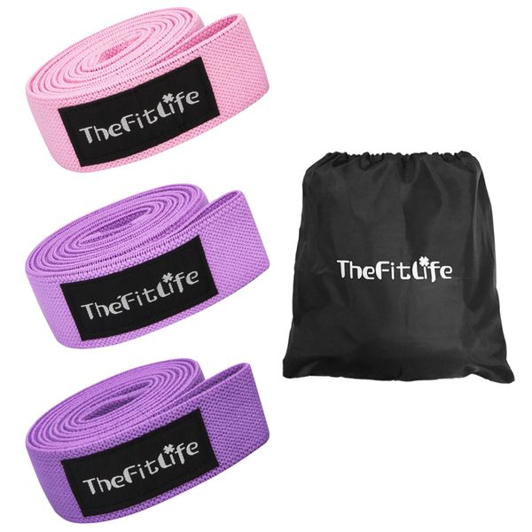 TheFitLife Training Tube, Muscle Training Tube, Rubber Tube, Resistance Band, Stretch Band, Fitness Band (Pink/Lavender/Purple)