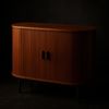 Arlo Mid-Century Tambour Door Sideboard — Walnut Finish