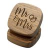 Mr and Mrs Engraved Wooden Ring Box, Wedding Ring Bearer Box